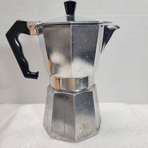 Vintage Morenita Expresso Maker  Manual Made In Italy 5.5  Middle Strainer Incl.